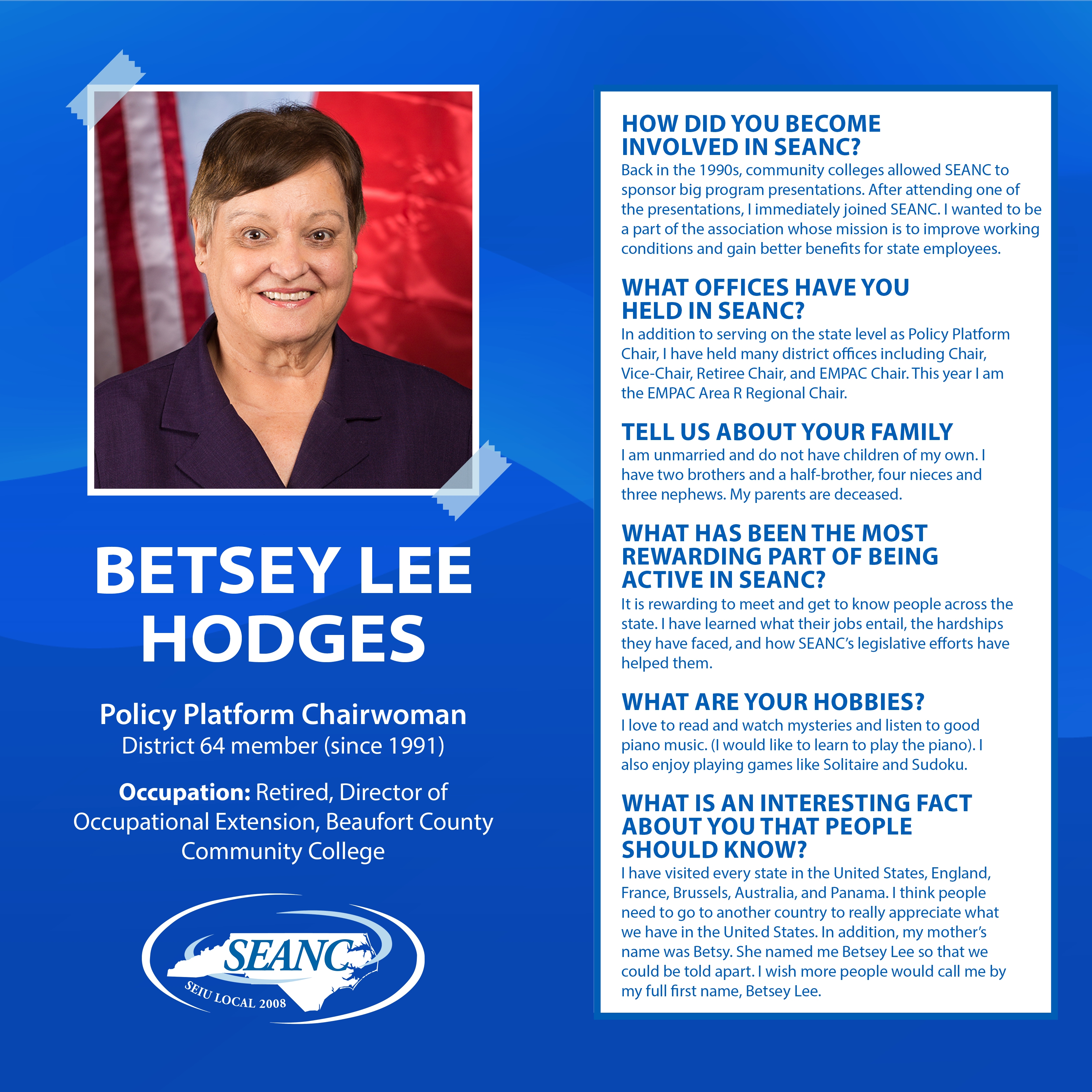 Betsey Lee Hodges | State Employees Association of North Carolina